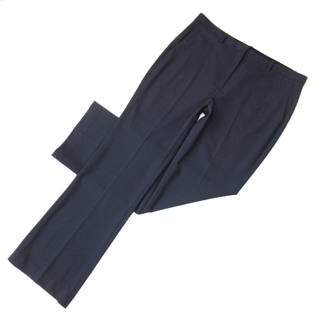 NWT Theory Slim Full Length Trouser Nocturne Navy Traceable Wool Stretch Pant 16